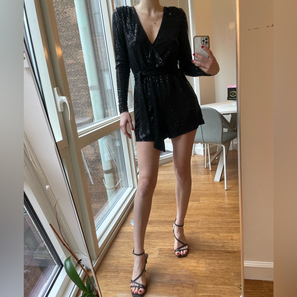 Night Out Sequins Black Dress (XS)